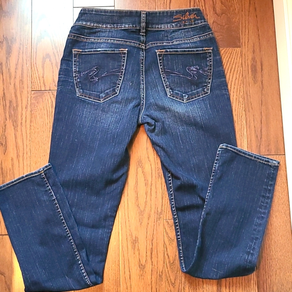 Silver Jeans, dark denim . 26/30 slim fit, excellent condition.